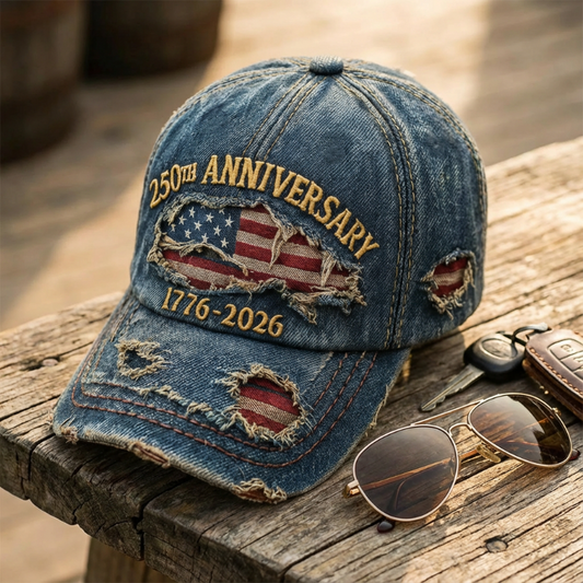 🎉2026 Hot Sale🔥 250-årsjubileum Distressed Baseball Cap