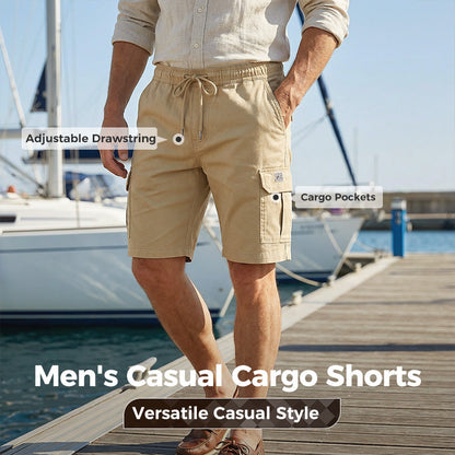 🥳HETT REA 2026🩳60% RABATT! Lätta cargoshorts – Andningsbart tyg, knälång skärning. Säkra fickor för telefon och nycklar. Bekväma hela dagen. ✅☀️