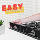 🔪 50% RABATT! 🍳 Rostfritt Stål Justerbar Mellanrumsskydd – Täcker springor, Lätt att rengöra & Förhindrar smulor 🧹
