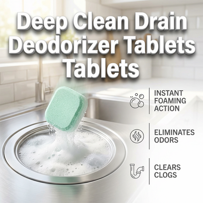 Luktneutraliserande brusetabletter för avlopp