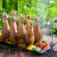 🛒50% RABATT NU! 🍗Rostställ för kycklingklubbor i rostfritt stål – Hopfällbart med 14 platser, perfekt för grill och ugn 🍖✨