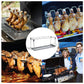 🛒50% RABATT NU! 🍗Rostställ för kycklingklubbor i rostfritt stål – Hopfällbart med 14 platser, perfekt för grill och ugn 🍖✨