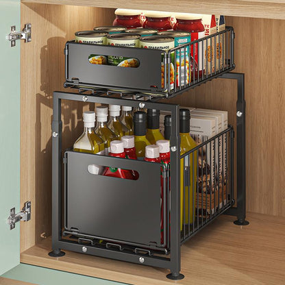 🔥⏳50% RABATT NU!🚰Utdragbar Organizer, Smart Förvaring Under Diskhon✨