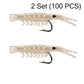 🦐 50 st verklighetstrogna räkbete – Med krokar | SPARA 50% idag!