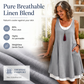 👗 50% RABATT NU! 🌸 Kvinnor Casual Lös Ärmlös Faux Tvådelad Tankklänning – Snygg & Andningsbar – Perfekt för Sommaren – Storlek S-3XL ☀️