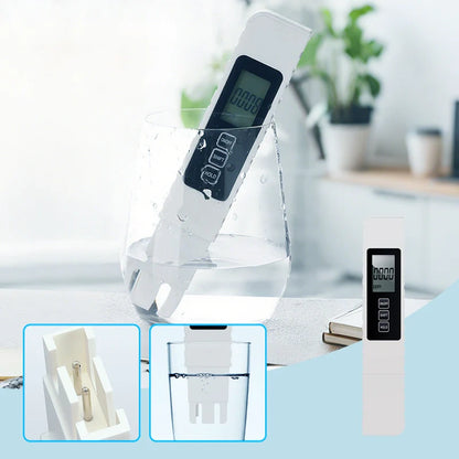 💧3-i-1 TDS Vattenkvalitetstestare🌊Mäter pH, Klor och Hårdhet med LCD-display för Pool och Akvarium📱