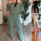 🛒 50% RABATT NU! 👗 Axellös jumpsuit med volangdetalj – Snygg passform & mjukt material – Perfekt för utflykter och festliga tillfällen 💐