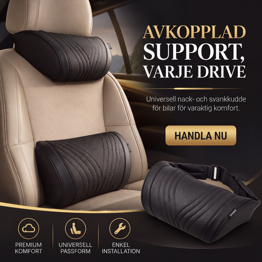 🛒50% RABATT NU! 🚗Premium nack‑ och svankstöd för bil – Ökad körkomfort ✨