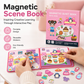 🛒 50% RABATT NU! 🧲 Magnetisk vikbar aktivitetsbok för barn – pedagogiskt pussel med olika scener, utvecklar kreativitet ✨👶