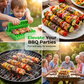 🔥50% RABATT NU🍢 Multifunktionell kebabspettverktyg Snabb och enkel att trä på kött och grönsaker jämnt, sparar tid vid grillning, säker design, perfekt för sommargrill hemma och utomhusgrillningar✨