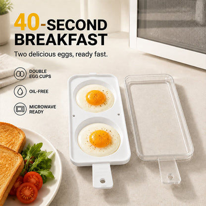 🔥50% RABATT NU! Äggkokare för mikrovågsugn med snabb och enkel äggkokning, perfekt för frukost 🥚🍳⏱️✅💥