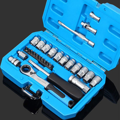 🛒50% RABATT NU! ⏰29‑delars skiftnyckelsats – krom‑vanadin‑stål, 11 hylsor och 10 bits. Perfekt för bilreparationer och hemmafix 🛠️✨
