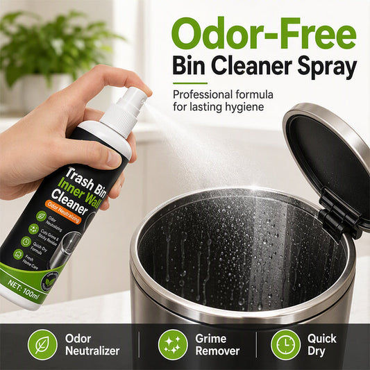 🛒50% RABATT NU! 🗑️Kraftfull rengöringsspray för sopkorgar – Tar bort dålig lukt, rengör insidan och ger fräschare miljö i hemmet ✨