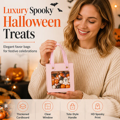 🛒50% RABATT NU! 🎃Mini Halloween‑pappersgodispåsar – Perfekta för godis och presenter till halloweenfirandet ✨