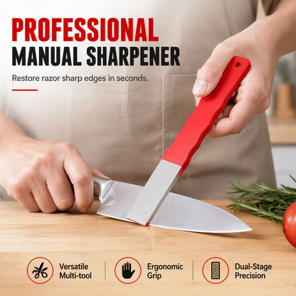 🔪🔥50 % RABATT NU! 🛠️ Dubbelsidig handhållen knivslipare – Snabb knivslipning, Kompakt & Lättanvänd för hemmakök ✨