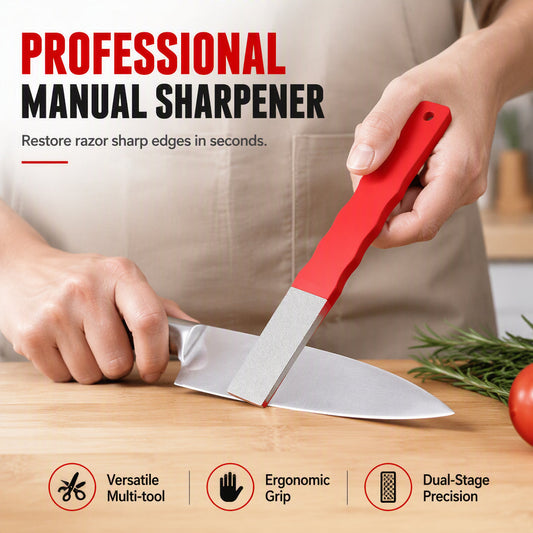 🔪🔥50 % RABATT NU! 🛠️ Dubbelsidig handhållen knivslipare – Snabb knivslipning, Kompakt & Lättanvänd för hemmakök ✨