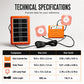 🔥50% RABATT NU!💥☀️Bärbart solenergisystem🔋4W solpanel, 2400mAh batteri, med LED-lampor🛡️