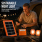 🔥50% RABATT NU!💥☀️Bärbart solenergisystem🔋4W solpanel, 2400mAh batteri, med LED-lampor🛡️
