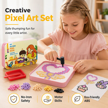 🛒50% RABATT NU! ✨Järnfri‑pärlor DIY‑hantverkssats – Kreativ pixelpärlor utan strykning, perfekt för barn och hobbyprojekt 🎨