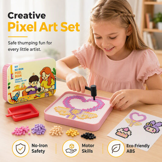 🛒50% RABATT NU! ✨Järnfri‑pärlor DIY‑hantverkssats – Kreativ pixelpärlor utan strykning, perfekt för barn och hobbyprojekt 🎨
