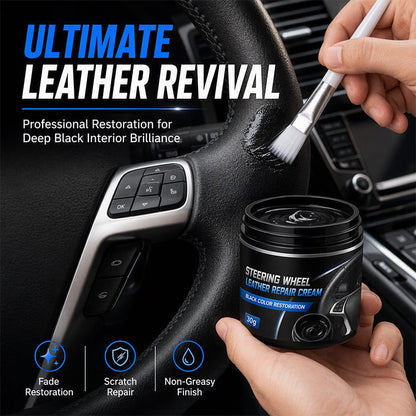 🔥50% RABATT NU!🚗Läderreparationskräm för bilratt – Återställer & fräschar upp slitet läder✨