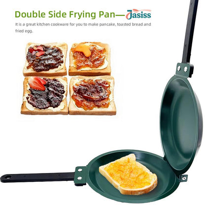 🔥50% RABATT NU!🥞Non‑stick tvåfunktionspanna – Perfekt för pannkakor, biffar och våfflor🍦✨