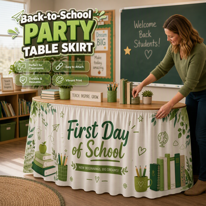 🔥50% RABATT NU!📚Färgrik bordslist för klassrum & skolfester – Återanvändbar skoldekoration✨