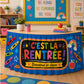 🔥50% RABATT NU!📚Färgrik bordslist för klassrum & skolfester – Återanvändbar skoldekoration✨