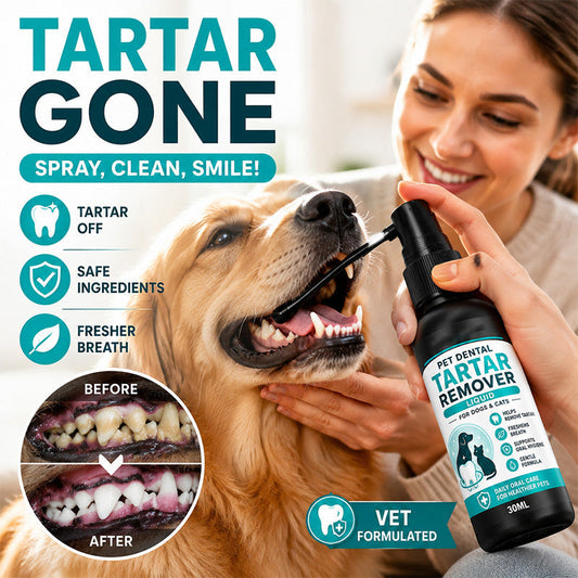 🔥50% RABATT NU!🐾Mild tandvårdsspray för hund & katt – Tar bort tandsten, motverkar dålig andedräkt✨