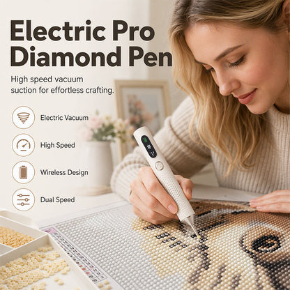 🔥50% RABATT NU! 💎 Uppladdningsbar diamantmålningspenna, trådlös, ergonomisk för DIY‑projekt 🎨✨