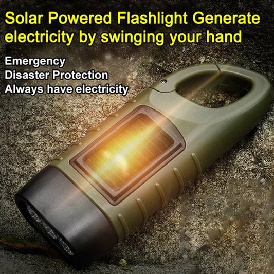 🔥50% RABATT NU!🔦Sol- och handvevslampa – perfekt reservljus för friluftsliv och nödsituationer✨