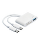 🔥⏳50% RABATT NU!📱5‑i‑1 Multiport Minneskortläsare, Dubbelkontakt Plug‑and‑Play, Stöd upp till 1TB för Snabb Filöverföring✨
