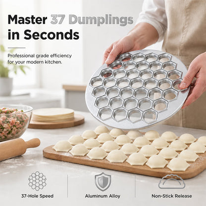 🔥50% RABATT NU! 🥟 Dumplingform med 37 hål, snabb och bekväm för hemmatillagad mat 🎁✨