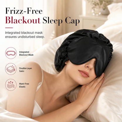 🔥⏳50% RABATT NU!💤2-i-1 Satin Sovmössa med Ögonmask för Kvinnor✨