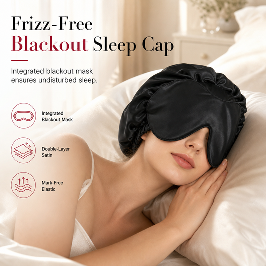 🔥⏳50% RABATT NU!💤2-i-1 Satin Sovmössa med Ögonmask för Kvinnor✨