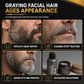 🧔 50 % RABATT! Täck grått skägg med naturlig svart färg – skäggfärgskräm med applikatorborste