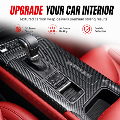🔥50% RABATT NU! 3D/6D kolfiberfolie till bilinredning, självhäftande styling 🚗✨✅💥