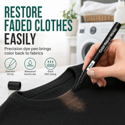 🔥50% RABATT NU! Färgpenna för tyg, reparerar bomull linnekläder enkelt 👕🖌️✅💥