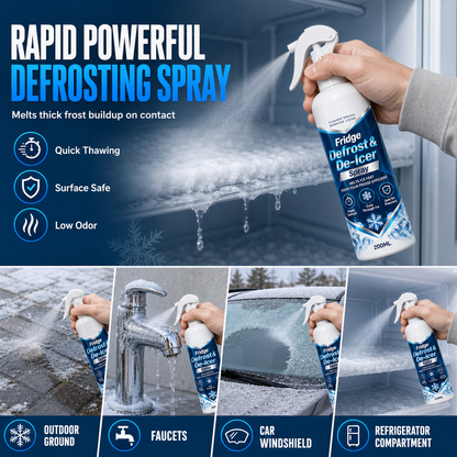 🔥50% RABATT NU! Multifunktionell snabbavfrostningsspray med automatisk isupplösning, ingen skrapning i kylskåp eller på bilrutor ❄️💨✨✅💥