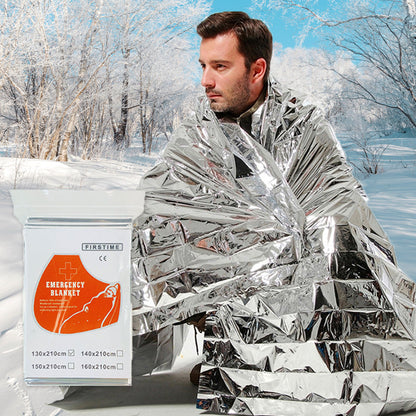 🔥50% RABATT NU! Silvrig dubbelsidig vattentät portabel nödfilt för utomhusbruk, perfekt som gåva 💧🌲🎁🛡️✅