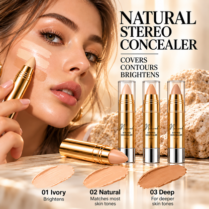 🔥50% RABATT NU! Naturlig sömlös concealerstick, 3-i-1 som täcker, ljusar upp och skulpterar ✨💄🌿✅💥