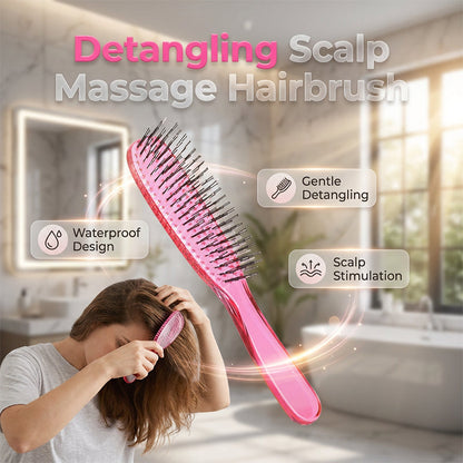 🔥50% RABATT NU! Skonsam portabel hårbottenmassageborste som reder ut knutar direkt, för mjukt och frissigt hår 💇✨✅💥