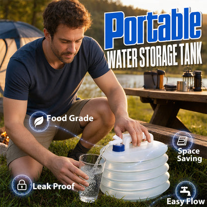 🔥50% RABATT NU! Hopfällbar vattenbehållare för camping, portabel och platssparande 💧🏕️✅💥