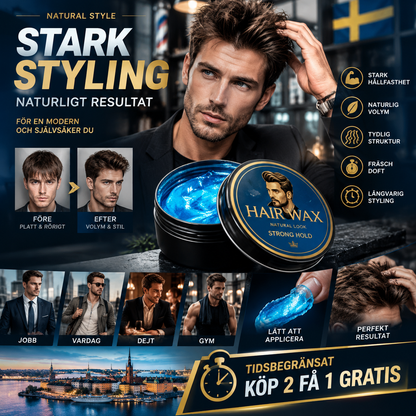 🔥50% RABATT NU! Stylingpomada för män, bra håll & härlig colognedoft 💈✨✅💥